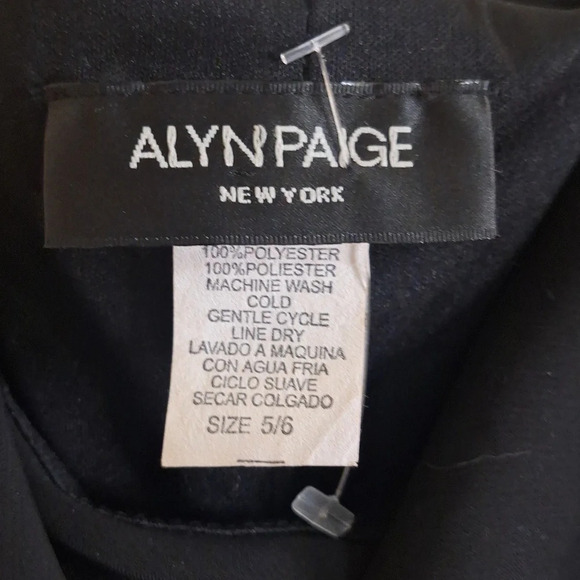 Alyn Paige vintage 90's black spagetti strap maxi formal/prom dress SZ 6 - Picture 9 of 9